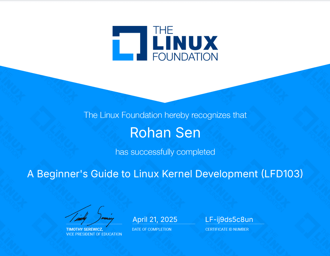 Linux Kernel Development - Contributor